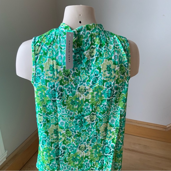 Amour Vert - Green sleveless top - NWT - M - Picture 3 of 8